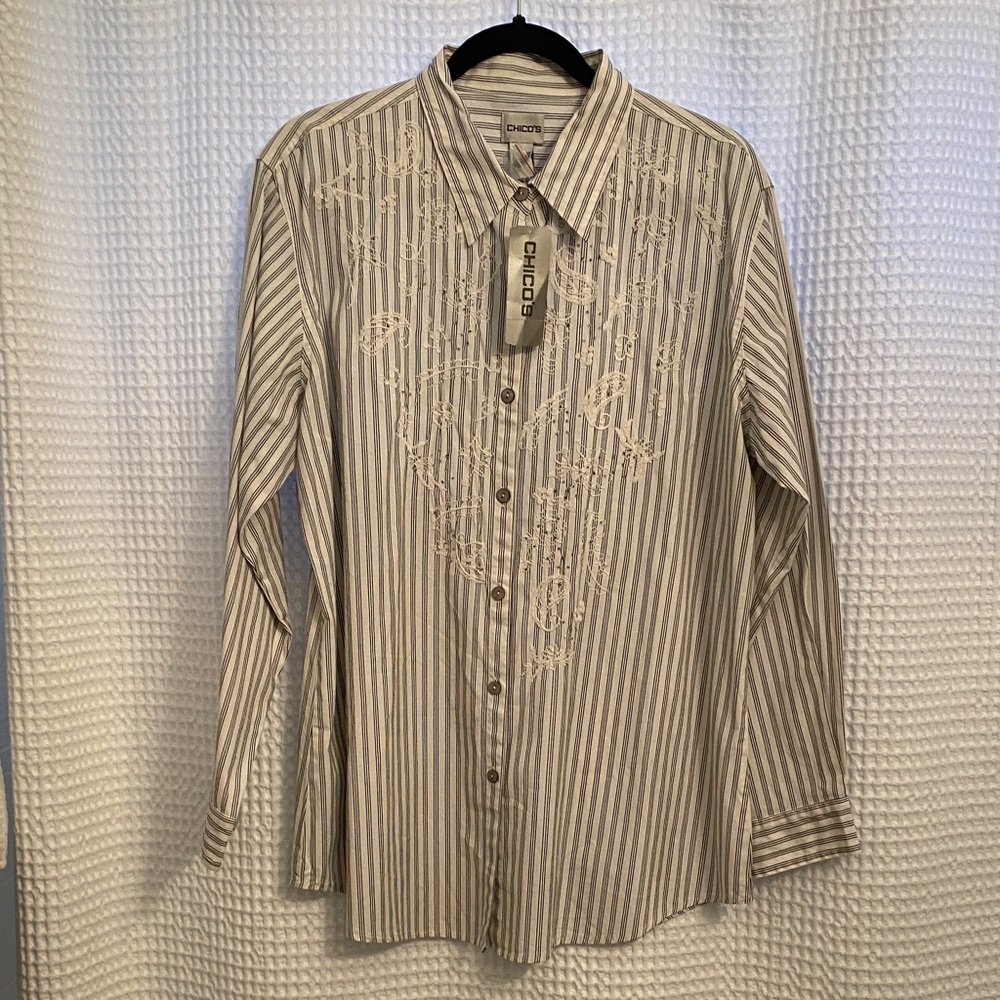 Chico’s Striped Women’s Shirt